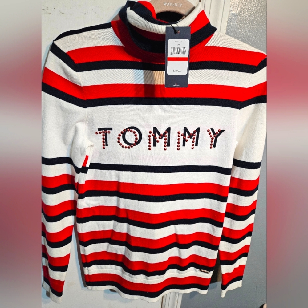 Tommy Hill finger striped sweater